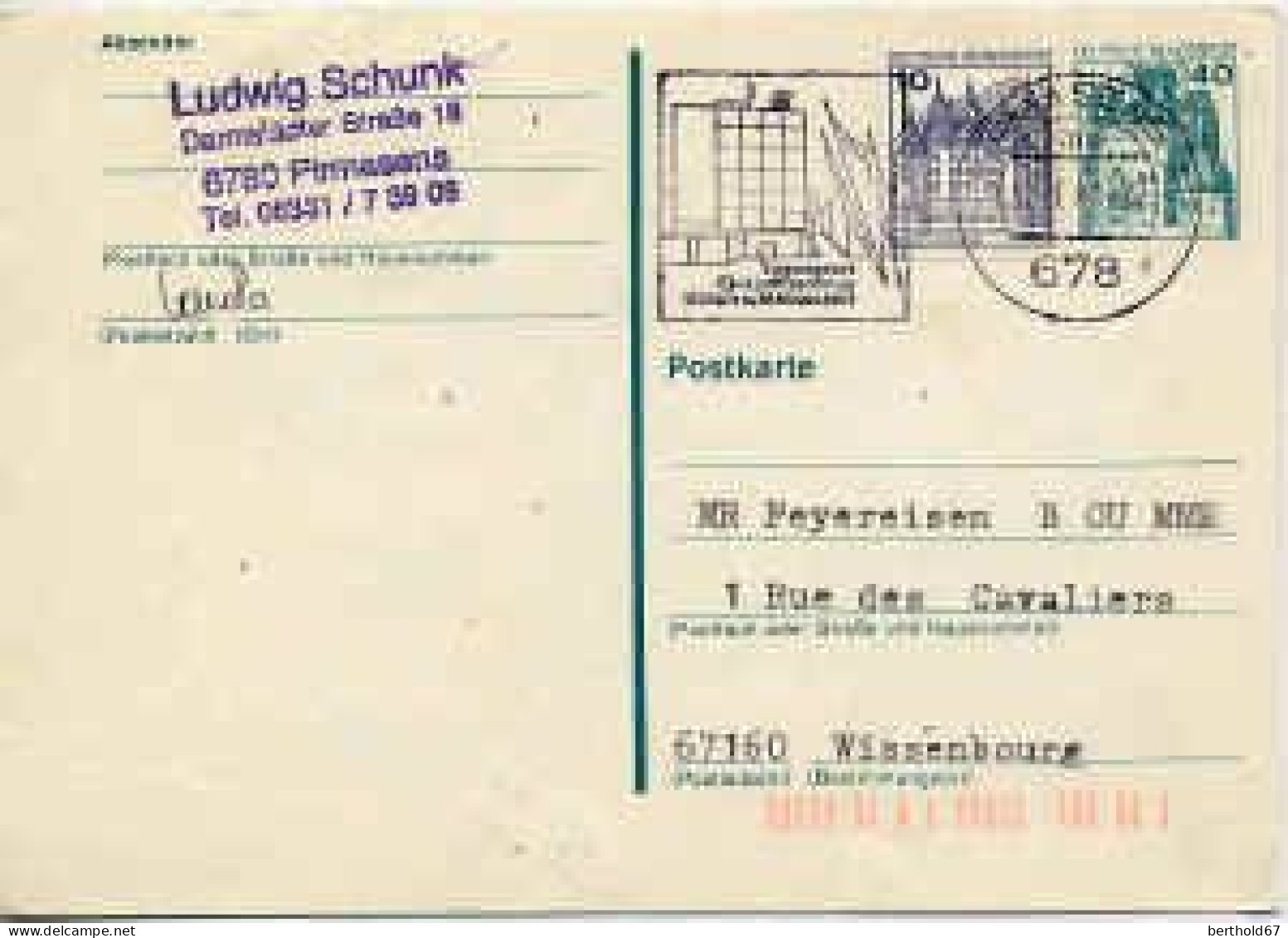 RFA Entier-P Obl Yv: 764 Mi:915A1 Postkarte Burg Eltz (TB Cachet à Date) Pirmasens 12-1-80 - Cartes Postales - Oblitérées