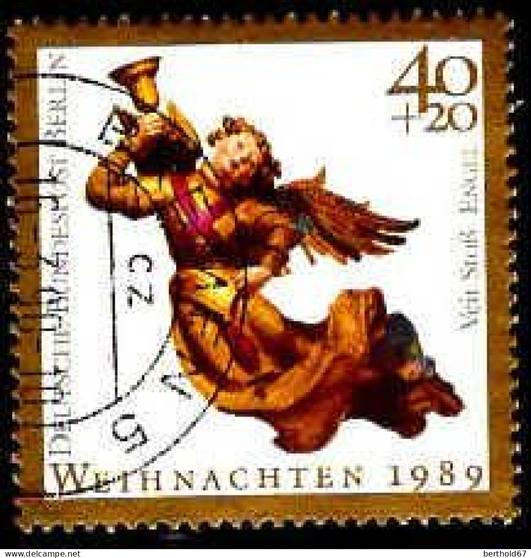 Berlin Poste Obl Yv:819/820 Noël Anges (TB Cachet Rond) - Used Stamps
