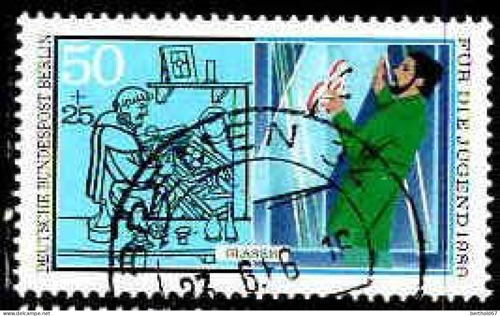 Berlin Poste Obl Yv:715/718 Pour La Jeunesse Métiers Manuels (TB Cachet Rond) - Used Stamps