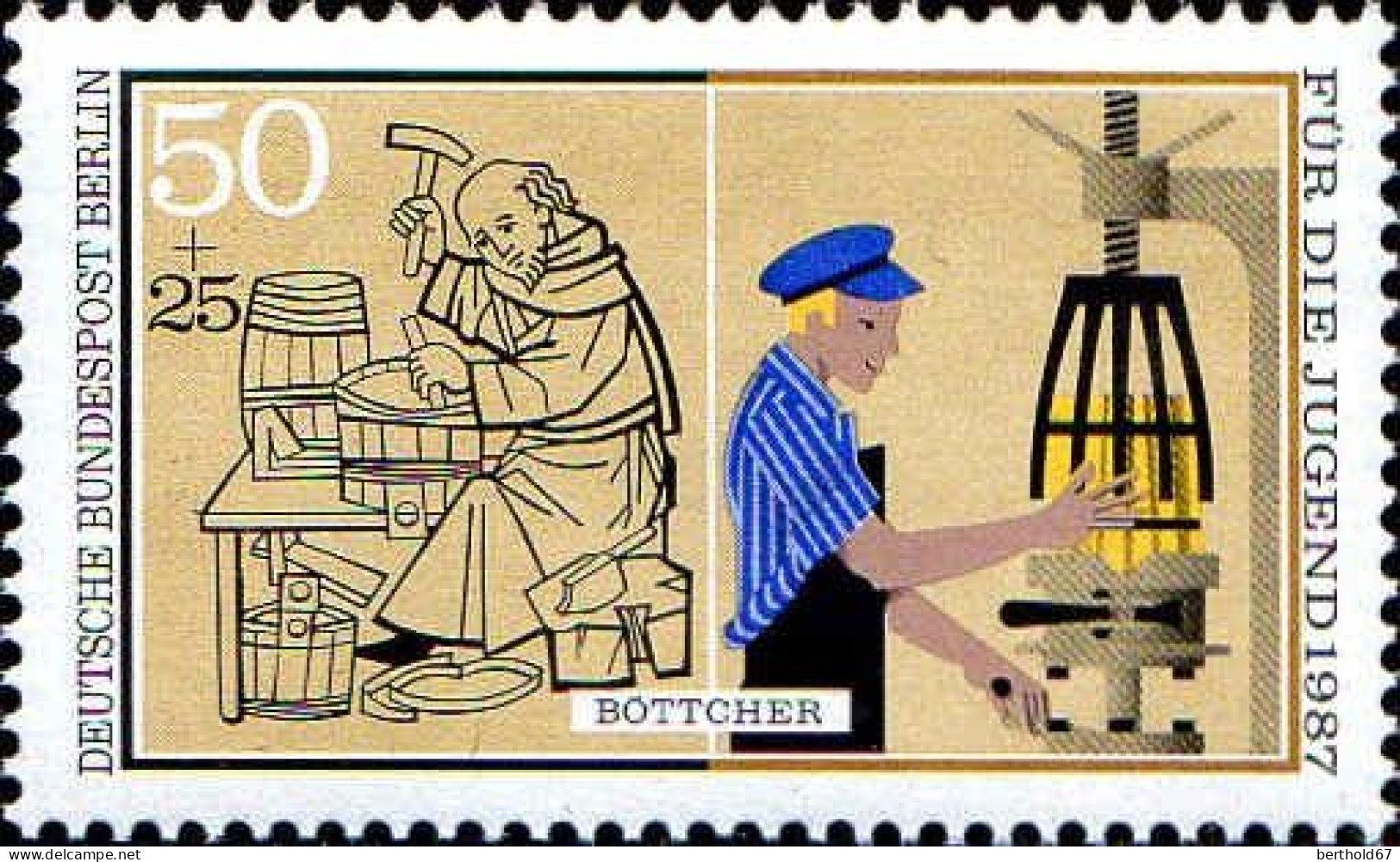 Berlin Poste N** Yv:741/744 Pour La Jeunesse Métiers Manuels - Unused Stamps