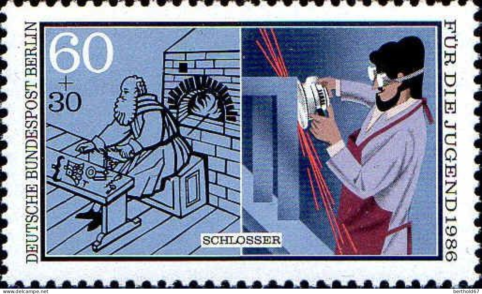 Berlin Poste N** Yv:715/718 Pour La Jeunesse Métiers Manuels - Unused Stamps