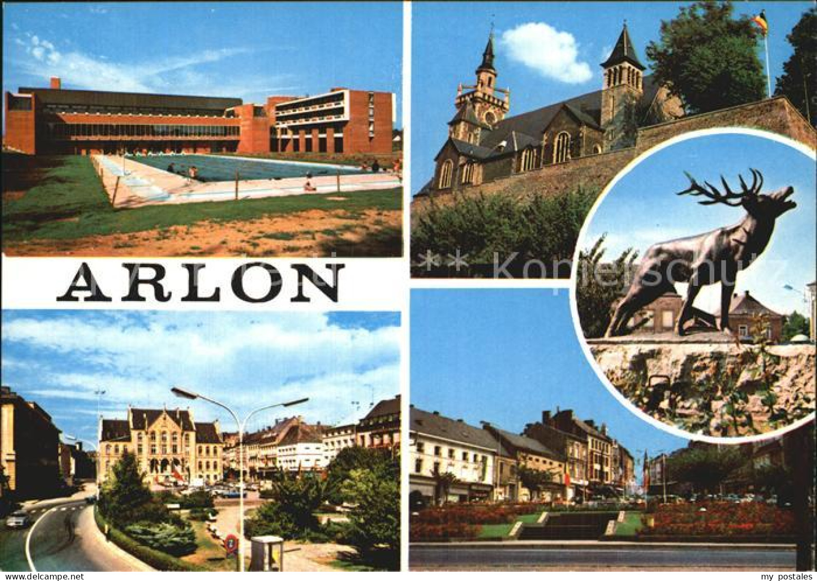 72548937 Arlon Wallonie Freibad Kirche Ortspatien  - Arlon