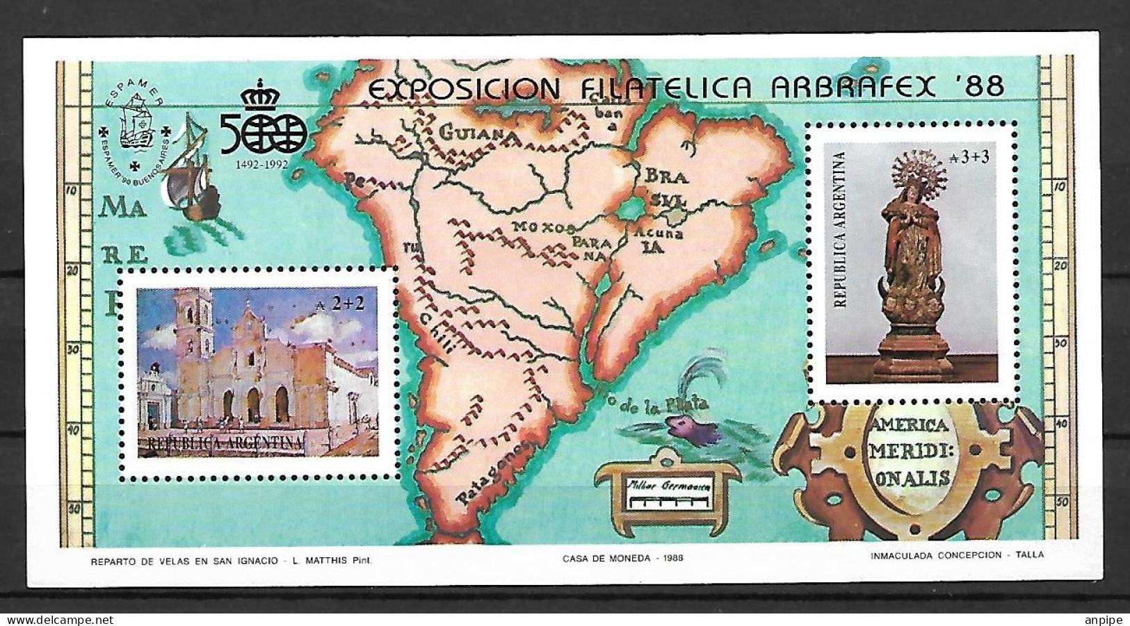 ARGENTINA, 1988 - Unused Stamps