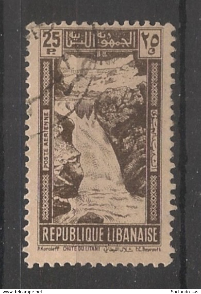 GRAND LIBAN - 1945 - Poste Aérienne PA N°YT. 97 - Chutes Du Litani 25c Sépia - Oblitéré / Used - Used Stamps