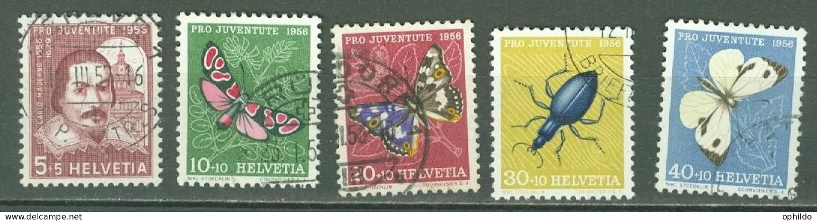 Suisse   581/585    Ob   TB  Papillon - Used Stamps