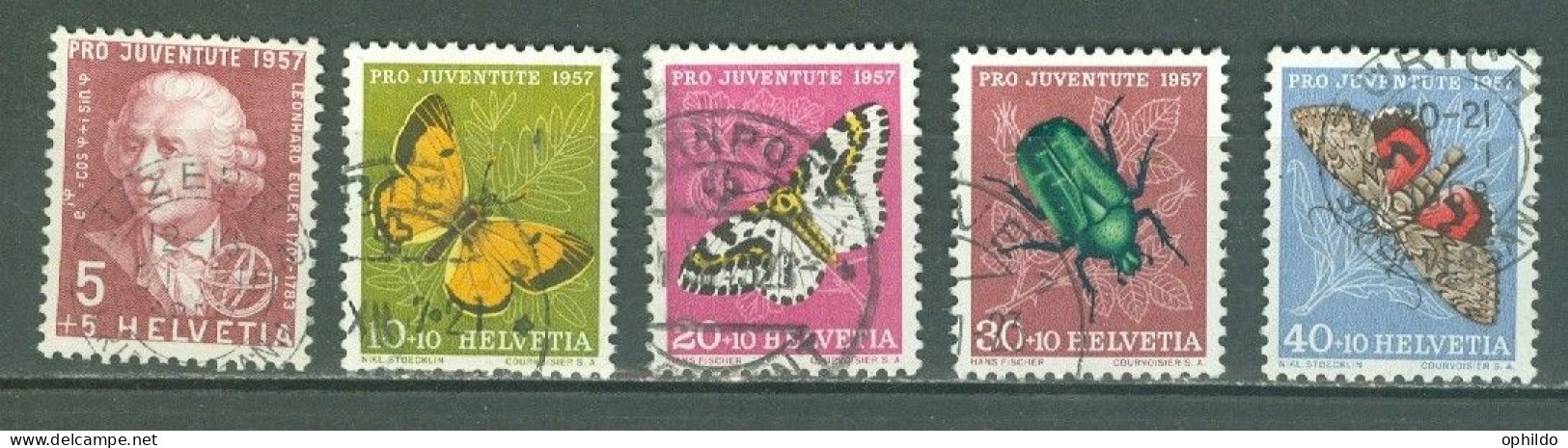 Suisse   595/596 Et  597/601      Ob   TB  Dont Papillon   - Oblitérés