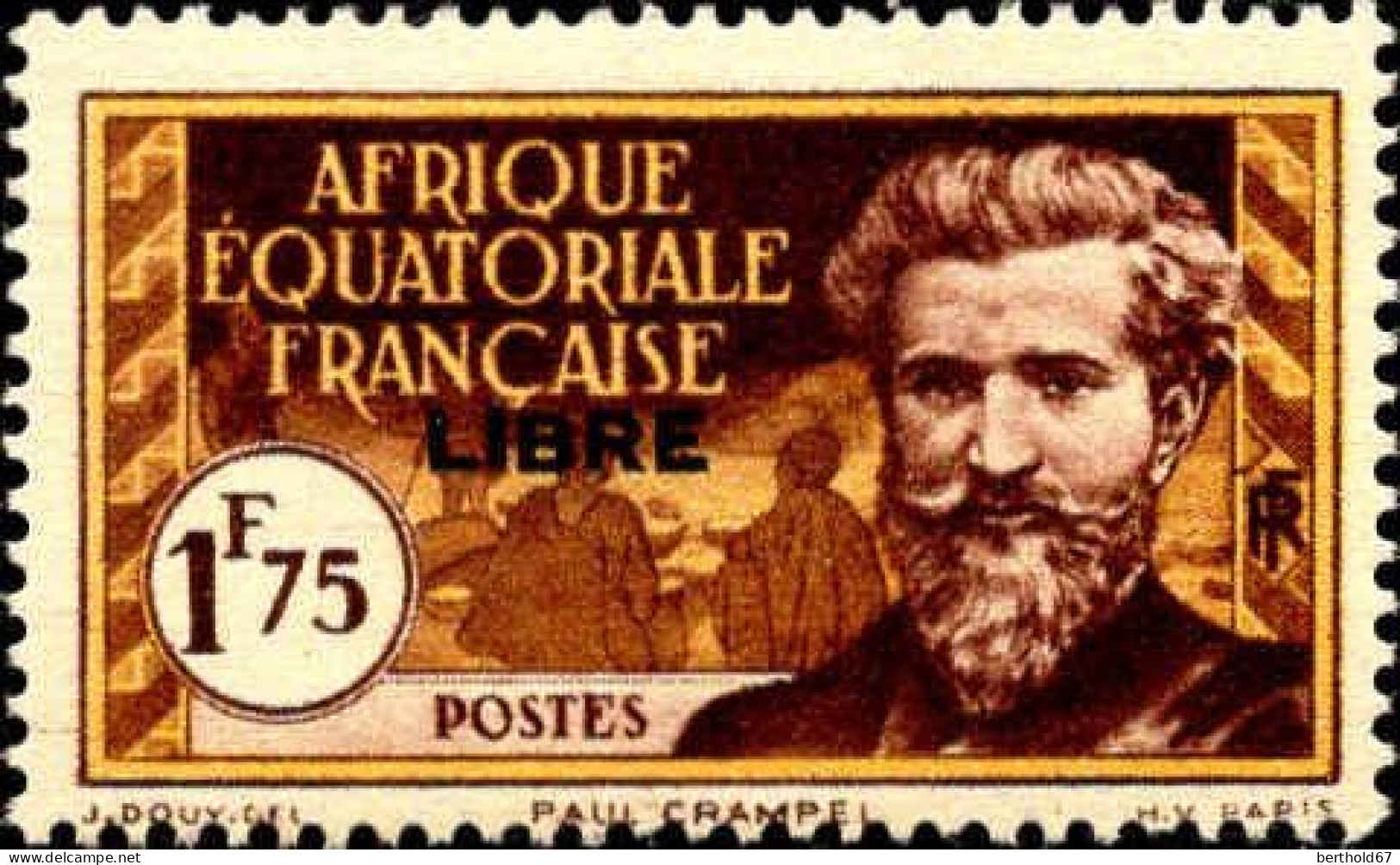AEF Poste N** Yv:120 Mi:130 Paul Crampel Explorateur - Unused Stamps