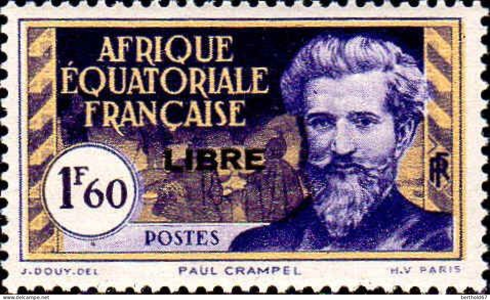 AEF Poste N** Yv:119 Mi:129 Paul Crampel Explorateur - Unused Stamps