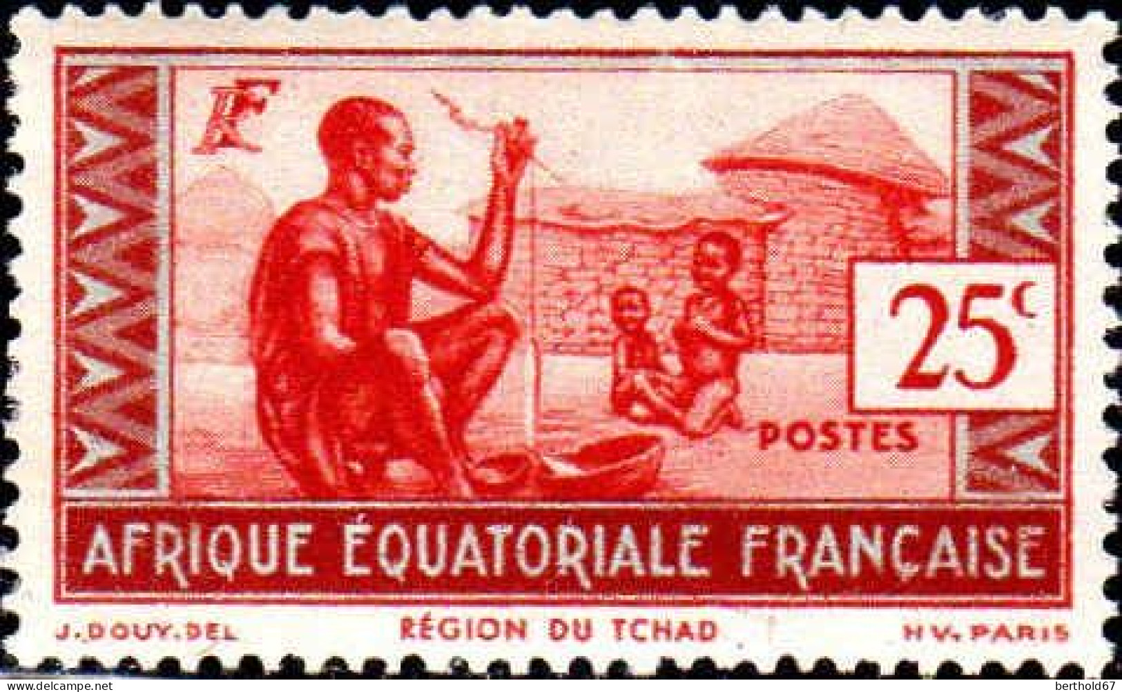 AEF Poste N** Yv: 40 Mi:35I Région Du Tchad - Unused Stamps