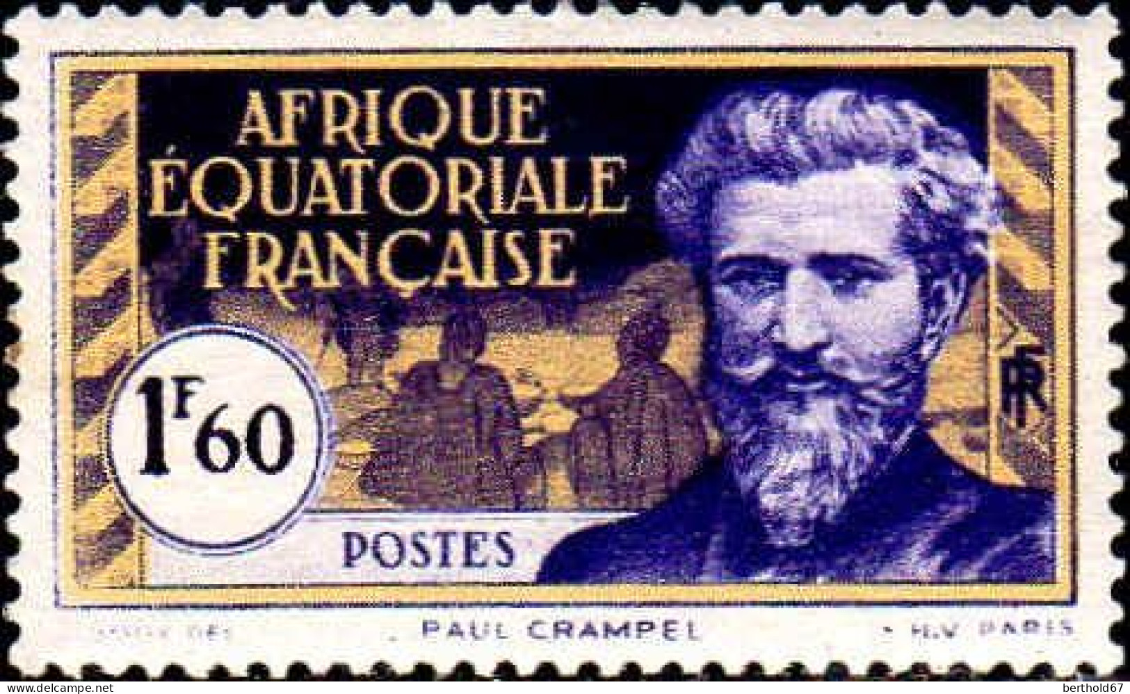 AEF Poste N* Yv: 84 Mi:56 Paul Crampel Explorateur (sans Gomme) - Unused Stamps