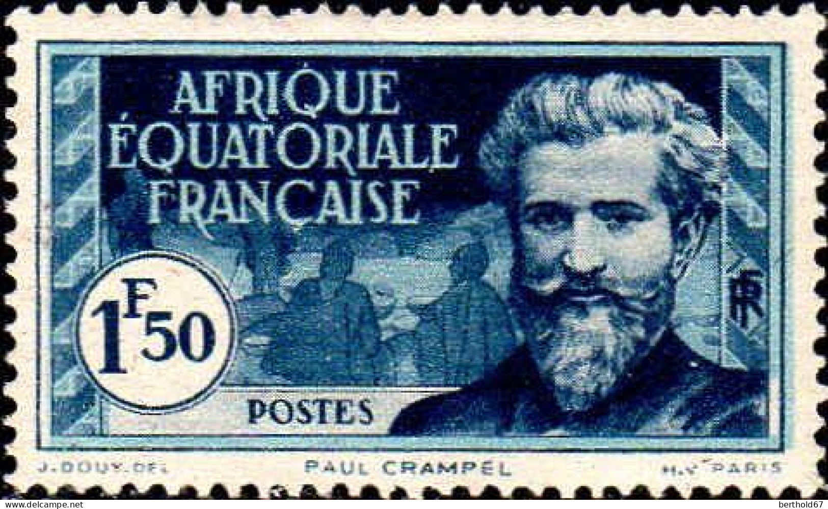AEF Poste N* Yv: 54 Mi:55 Paul Crampel Explorateur (Trace De Charnière) Traces De Rouilles - Unused Stamps