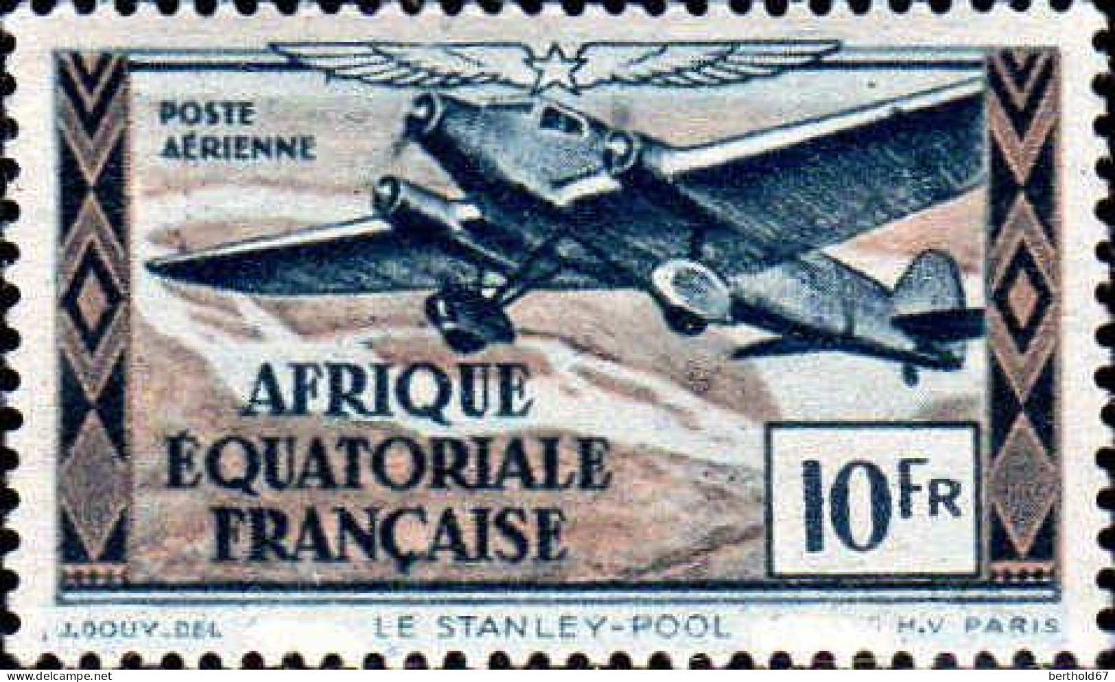 AEF Avion N** Yv:38 Mi:206 Le Stanley-Pool - Unused Stamps