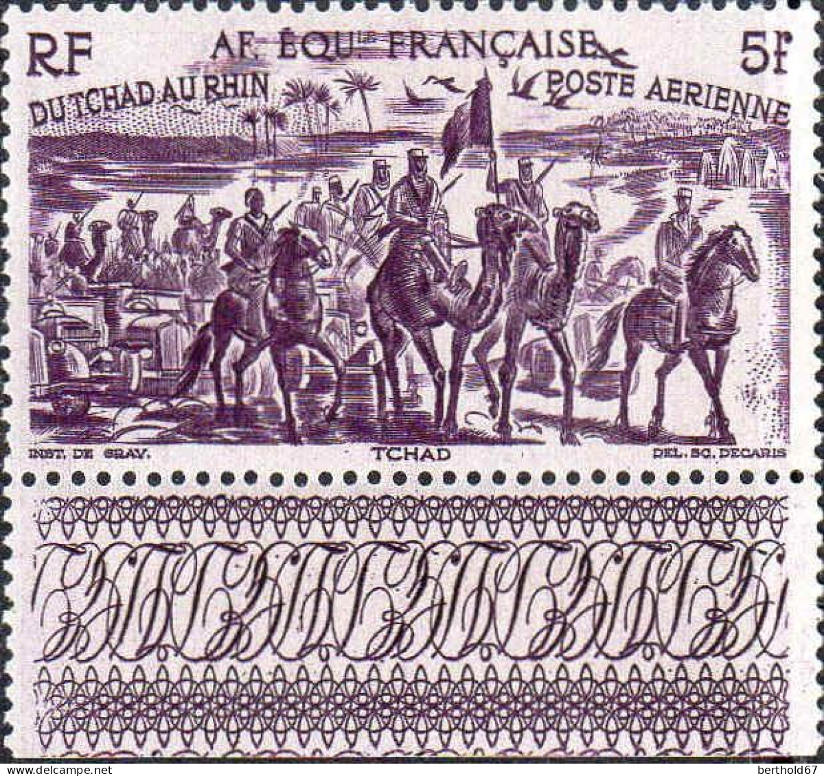 AEF Avion N** Yv:44/49 Du Tchad Au Rhin Bord De Feuille - Unused Stamps