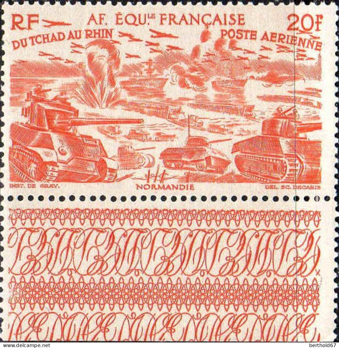 AEF Avion N** Yv:44/49 Du Tchad Au Rhin Bord De Feuille - Unused Stamps