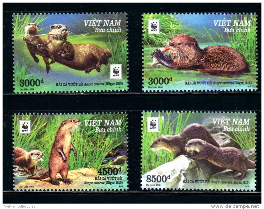 WWF W.W.F. Vietnam Viet Nam MNH Perf Stamps 2016 : Otter - Viêt-Nam