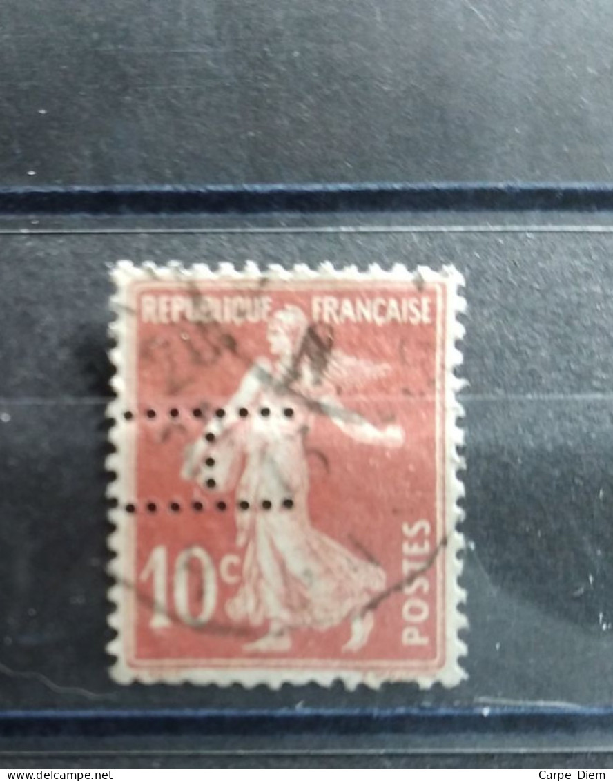 FRANCE TIMBRE H 1 INDICE 6 SUR 138 PERFORE PERFORES PERFIN PERFINS PERFORATION PERCE LOCHUNG - Oblitérés