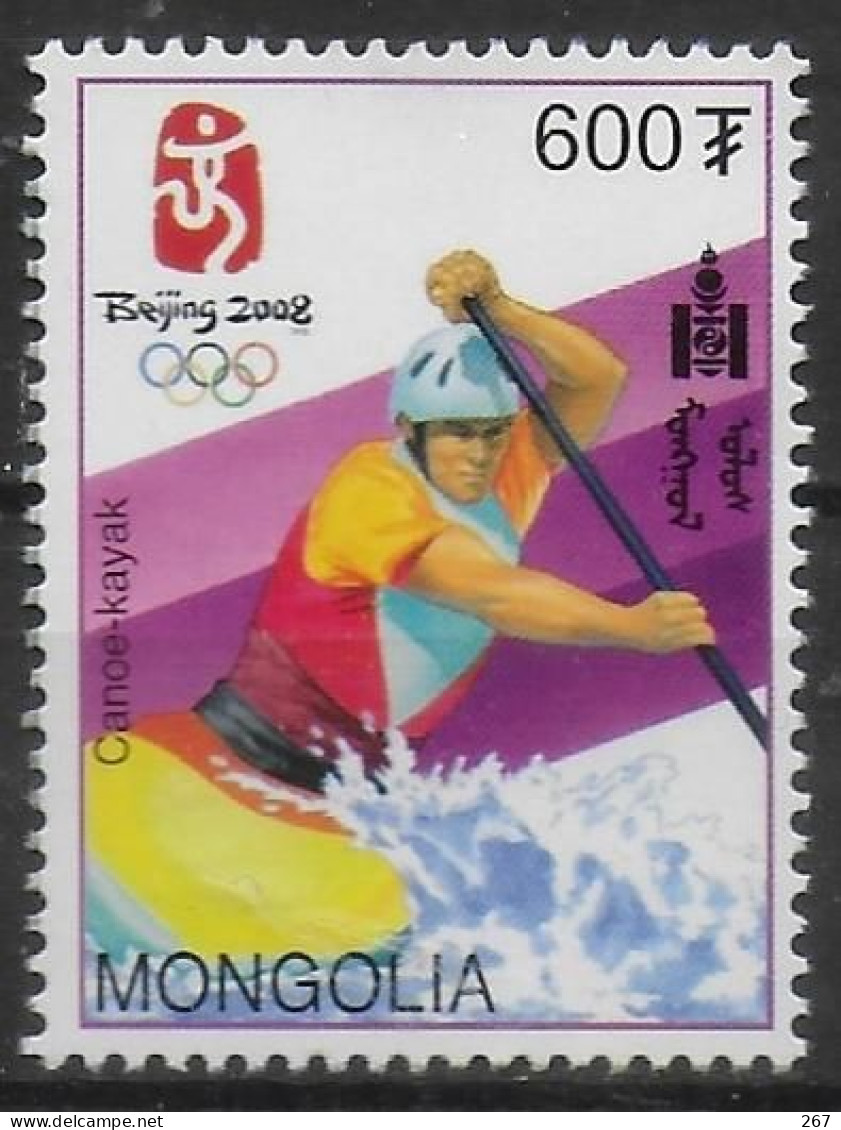 MONGOLIE   N° 2836    * *    Jo 2008 Canoe Kayak - Canoe