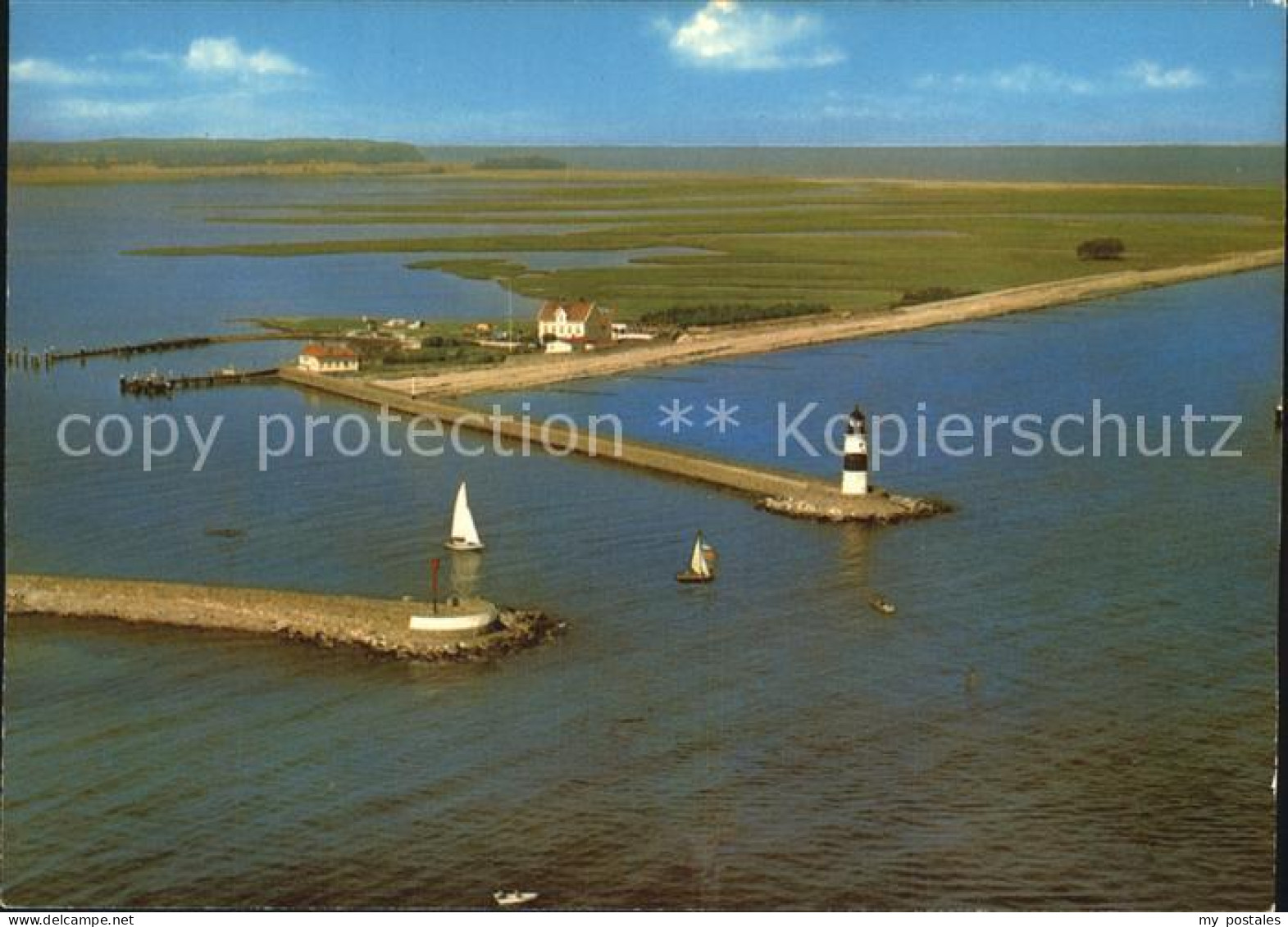 72548766 Schleimuende Fliegeraufnahme Mit Leuchtturm Luebeck - Luebeck