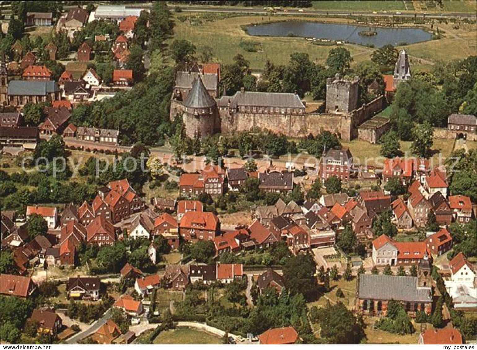 72548760 Bad Bentheim Fliegeraufnahme Schloss Mit Schlosspark Bad Bentheim - Bad Bentheim