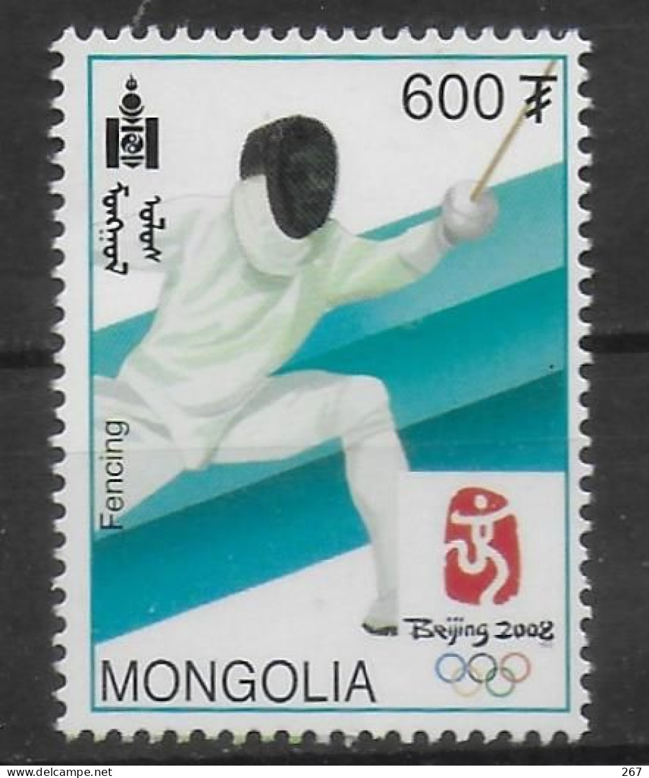 MONGOLIE   N° 2837    * *    Jo 2008 Escrime - Fencing