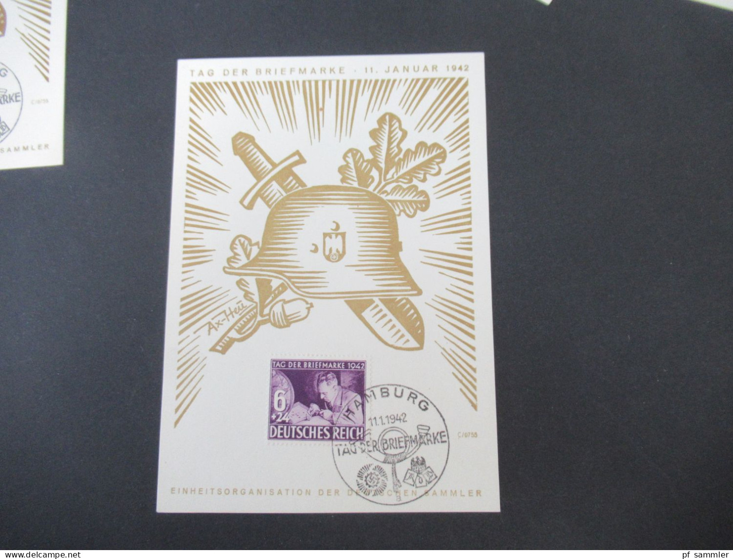 3.Reich 1941 Sonder PK Tag Der Briefmarke KDF Sammlergruppen / Propganda "Im Kampf Um Die Freiheit! 9 Stück / SSt - Lettres & Documents