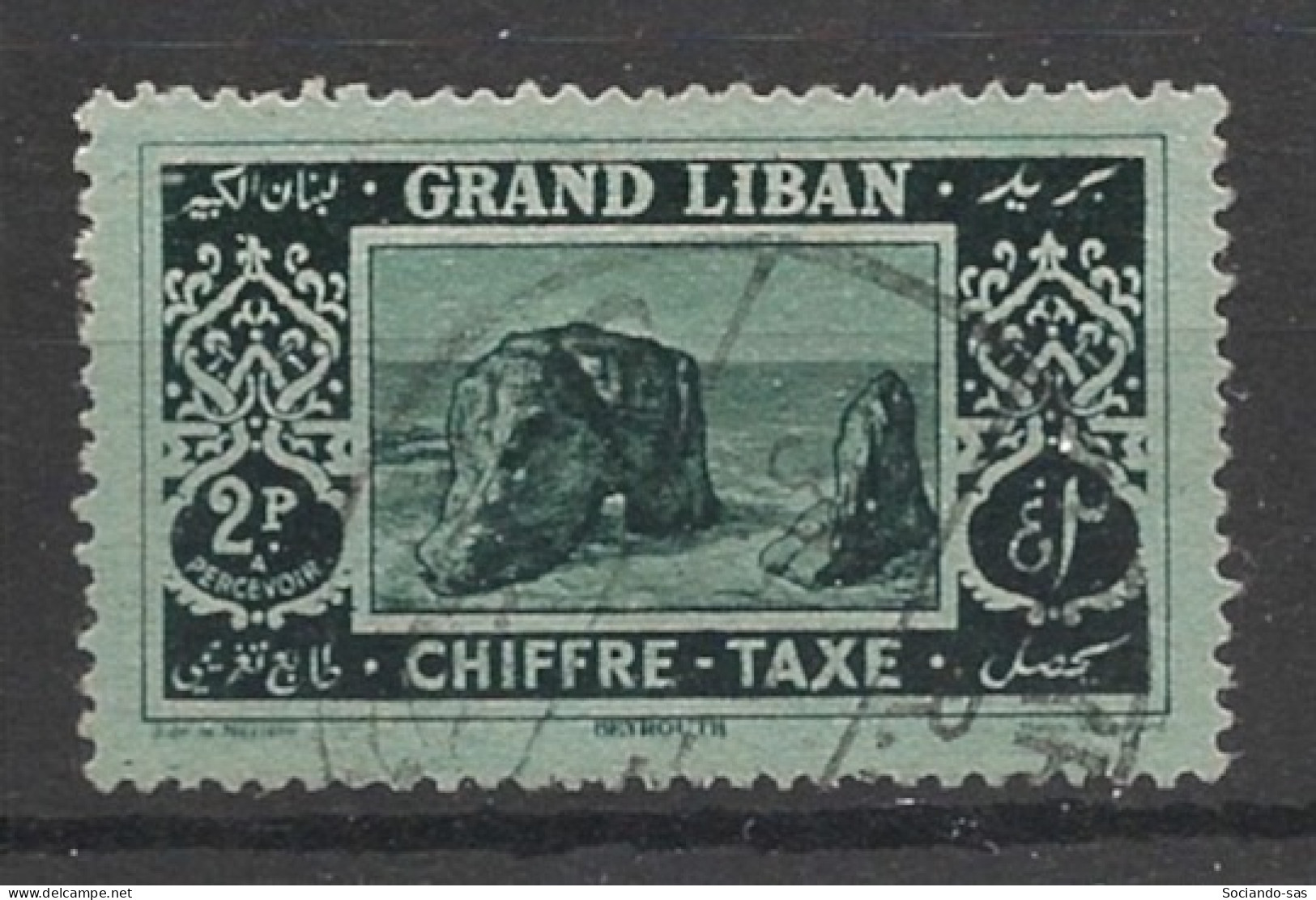 GRAND LIBAN - 1925 - Taxe TT N°YT. 13 - Grotte Des Pigeons 2pi - Oblitéré / Used - Usati