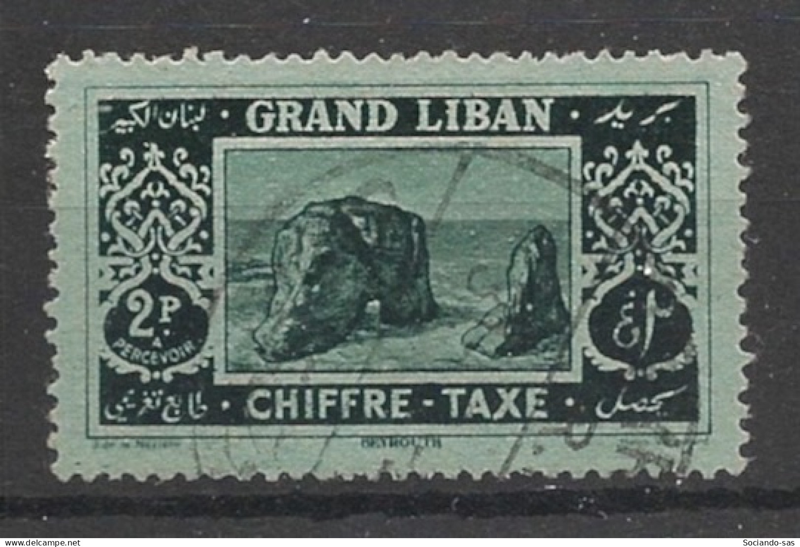 GRAND LIBAN - 1927 - Taxe TT N°YT. 18 - Grotte Des Pigeons 2pi - Oblitéré / Used - Usati