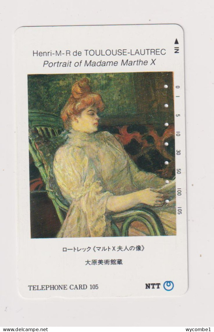 JAPAN  - Toulouse-Lautrec Painting Magnetic Phonecard - Japan