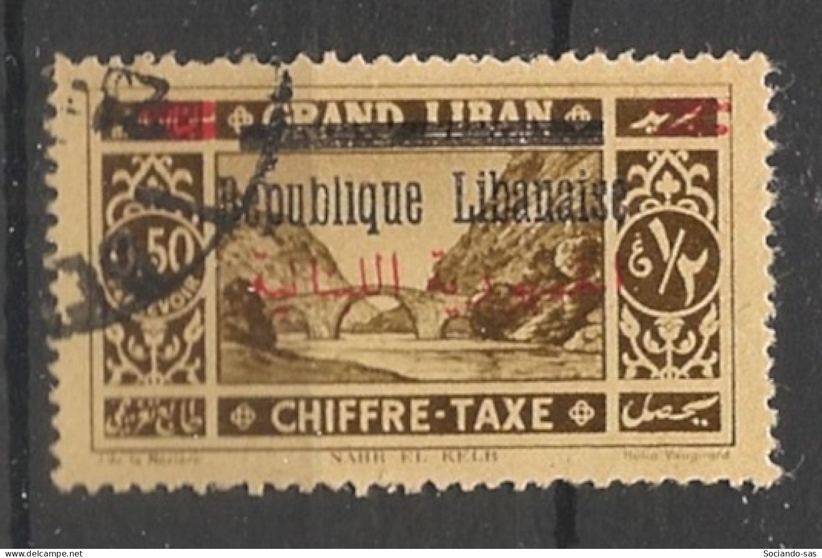 GRAND LIBAN - 1928 - Taxe TT N°YT. 21 - Nahr El Kelb 0pi50 - Oblitéré / Used - Oblitérés