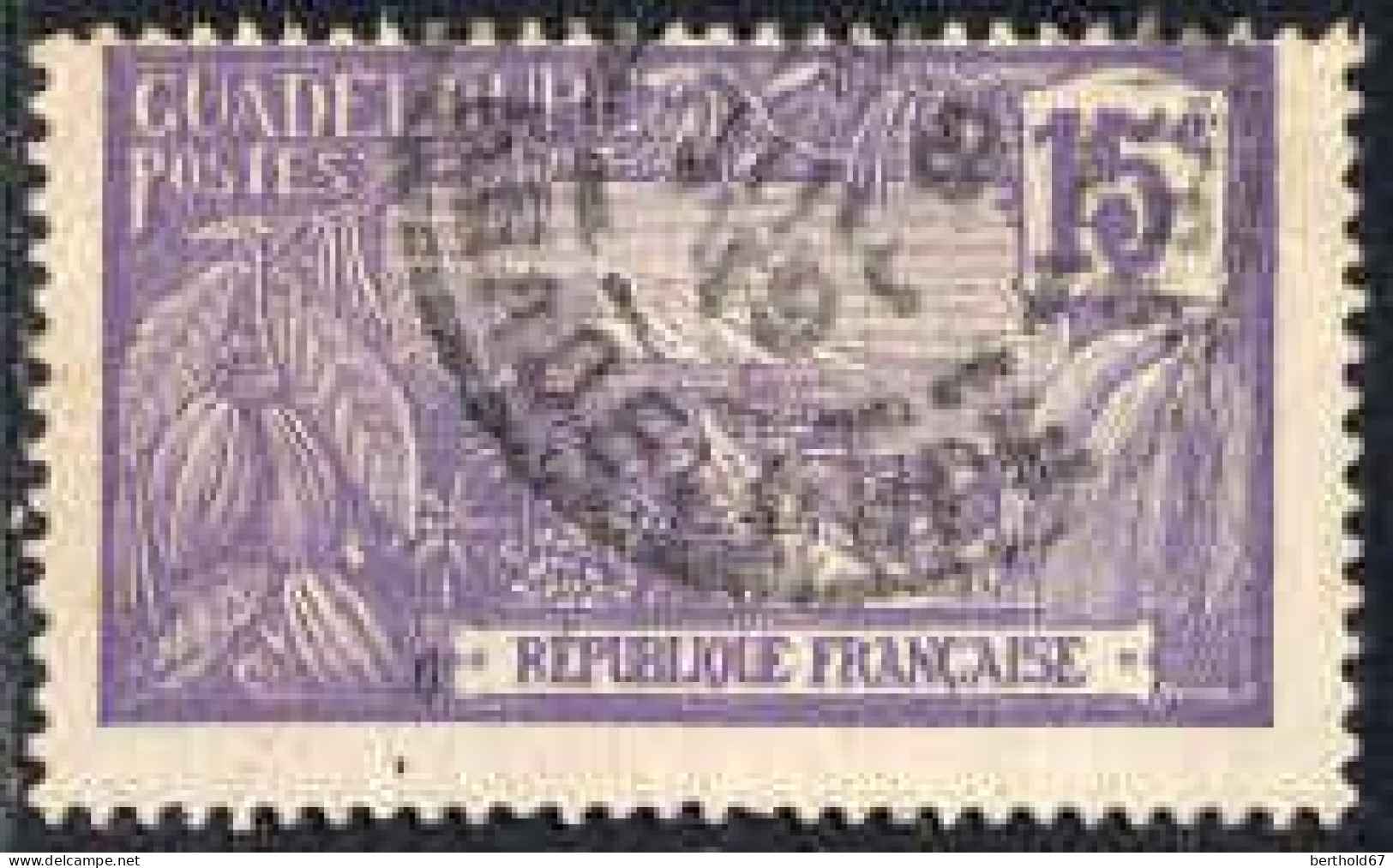 Guadeloupe Poste Obl Yv: 60 Mi:57 Mont Houelmont Basse-Terre (TB Cachet Rond) - Used Stamps