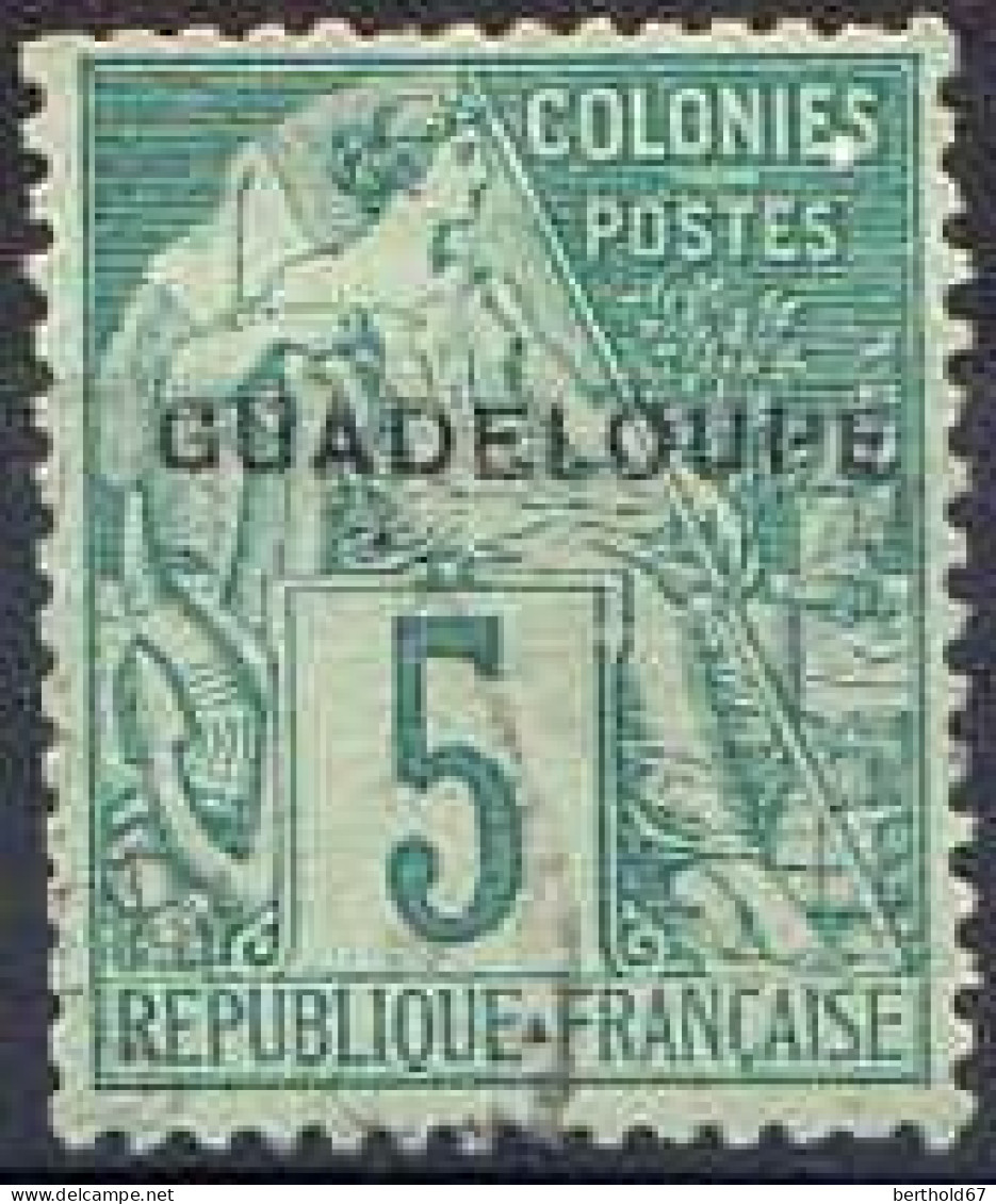 Guadeloupe Poste Obl Yv: 17 Mi:15 Allégorie De Dubois (cachet Rond) - Gebraucht
