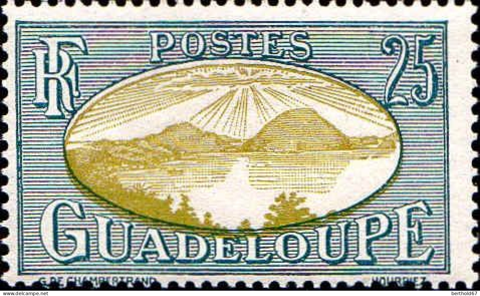 Guadeloupe Poste N** Yv:106 Mi:103 Rade Des Saintes (G.trop.) - Ongebruikt