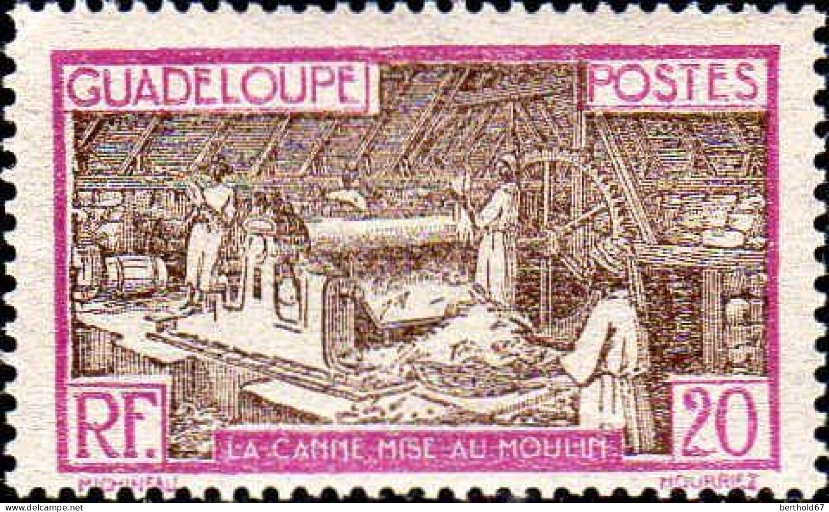 Guadeloupe Poste N** Yv:105 Mi:102 La Canne Mise Au Moulin (G.trop.) - Unused Stamps