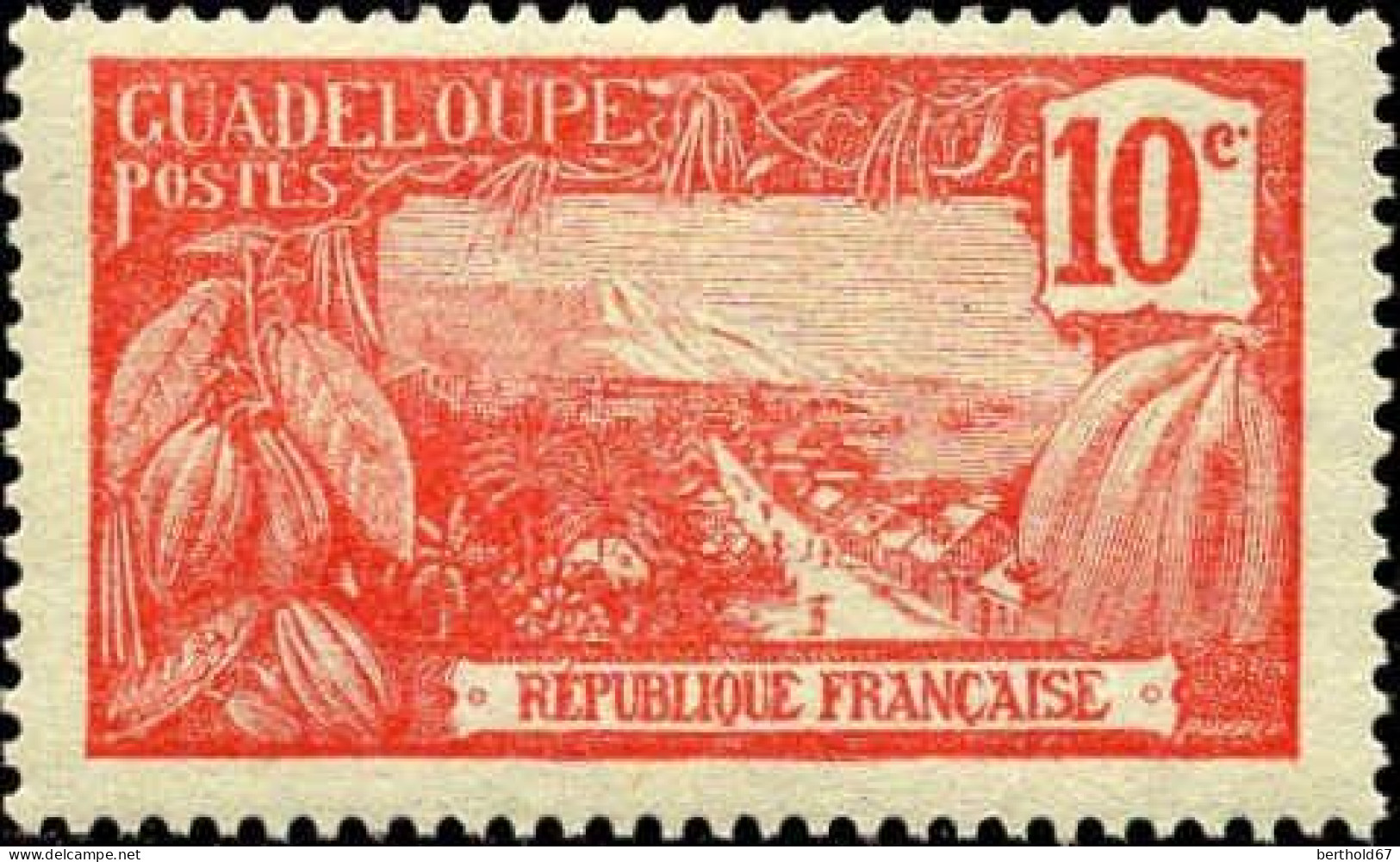 Guadeloupe Poste N** Yv: 59 Mi:56 Mont Houelmont Basse-Terre (Petit Def.gomme) - Unused Stamps