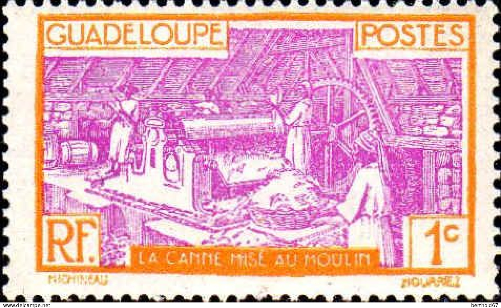 Guadeloupe Poste N* Yv: 99 Mi:96 La Canne Mise Au Moulin (sans Gomme) - Neufs