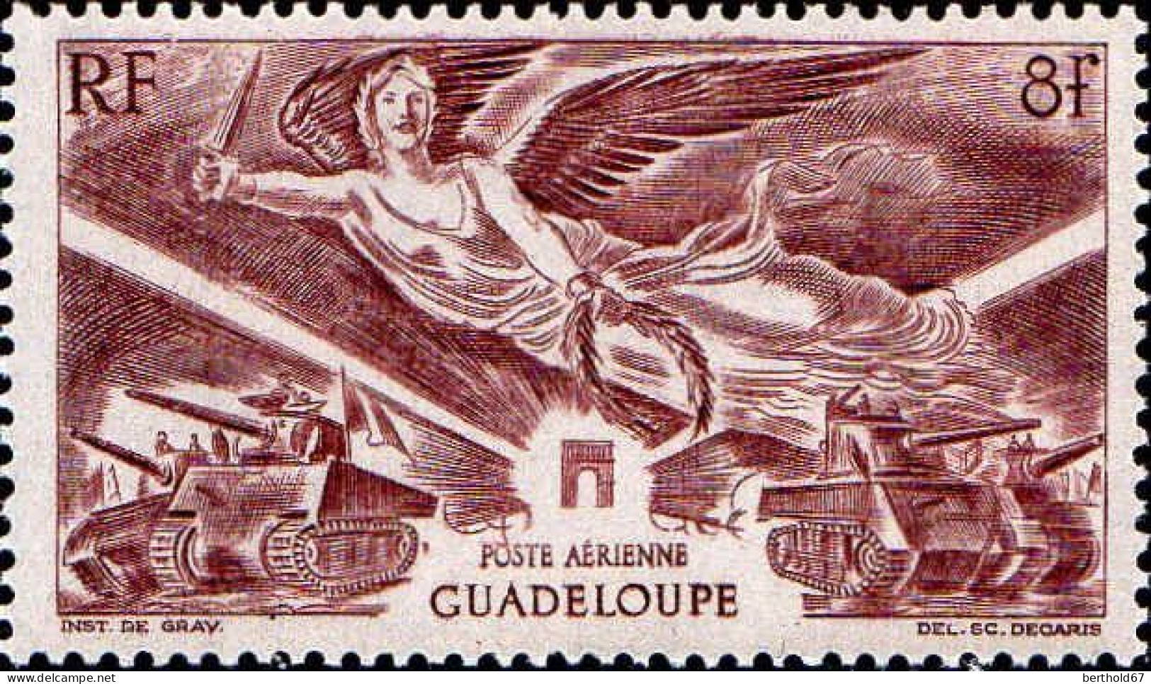Guadeloupe Avion N** Yv: 6 Mi:207 Anniversaire De La Victoire - Airmail