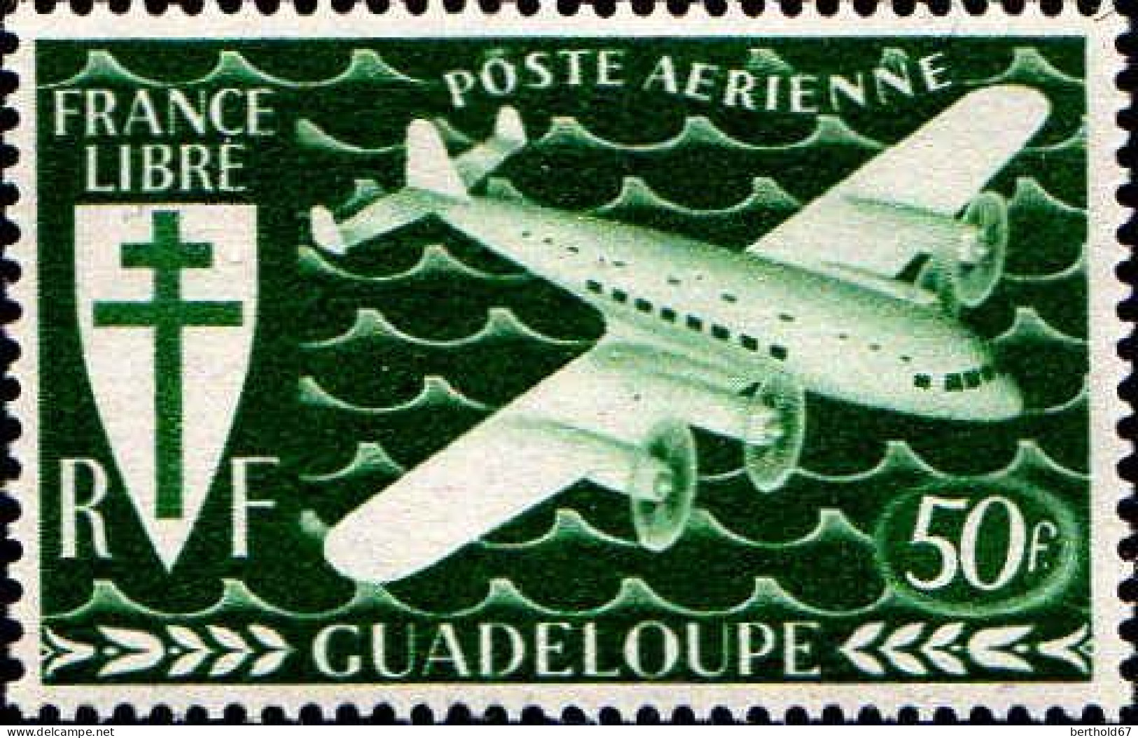 Guadeloupe Avion N** Yv: 4/5 Série De Londres Quadrimoteur - Poste Aérienne