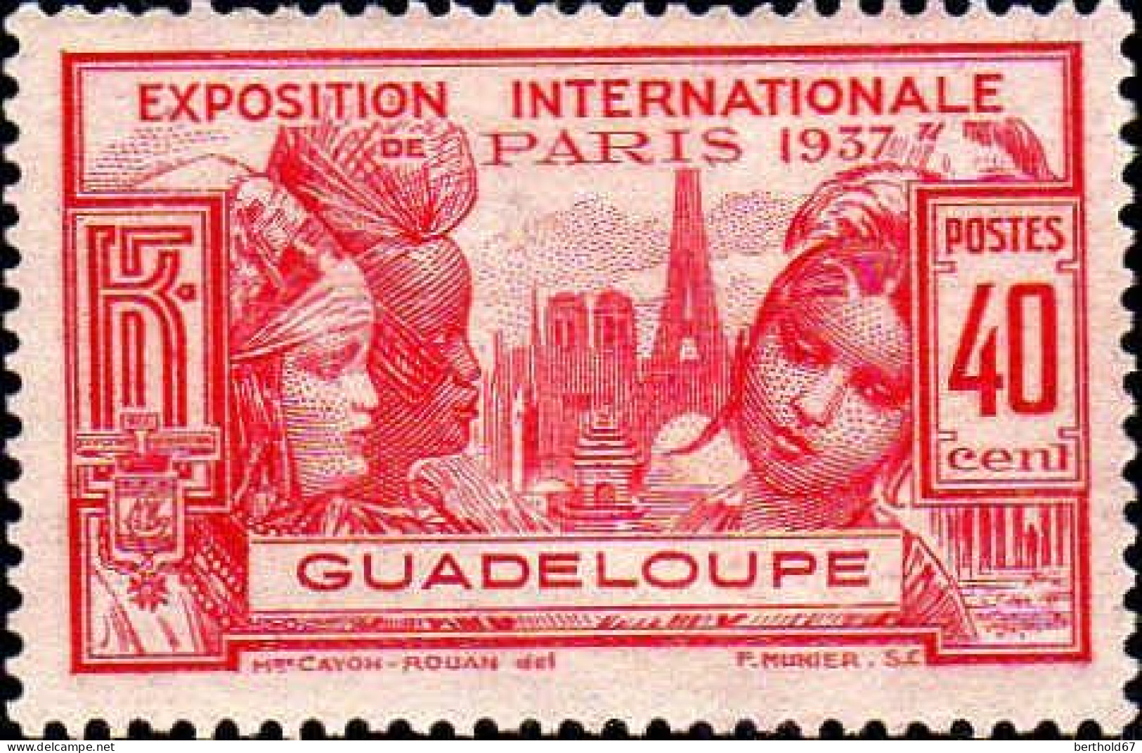 Guadeloupe Poste N** Yv:133/138 Exposition Internationale Arts & Techniques Paris - Neufs