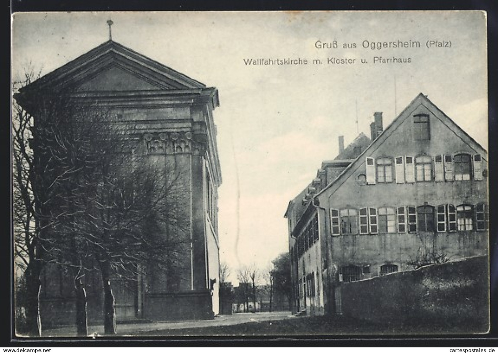 AK Oggersheim /Pfalz, Wallfahrtskirche Mit Kloster Und Pfarrhaus  - Autres & Non Classés