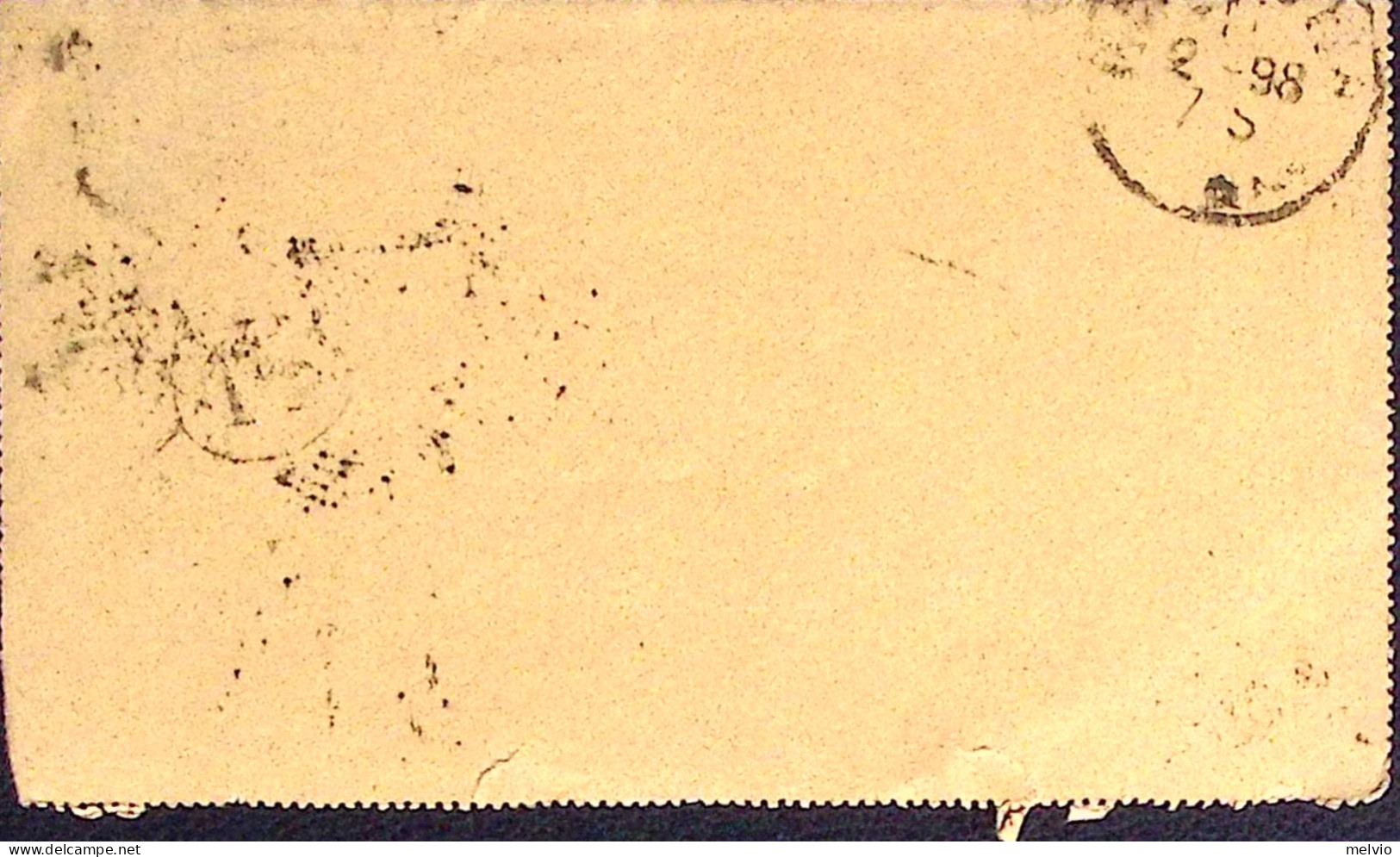 1898-BIGLIETTO POSTALE Effigie C.20 Viaggiato Roma (10,8) Piccolo Strappo In Bas - Entiers Postaux