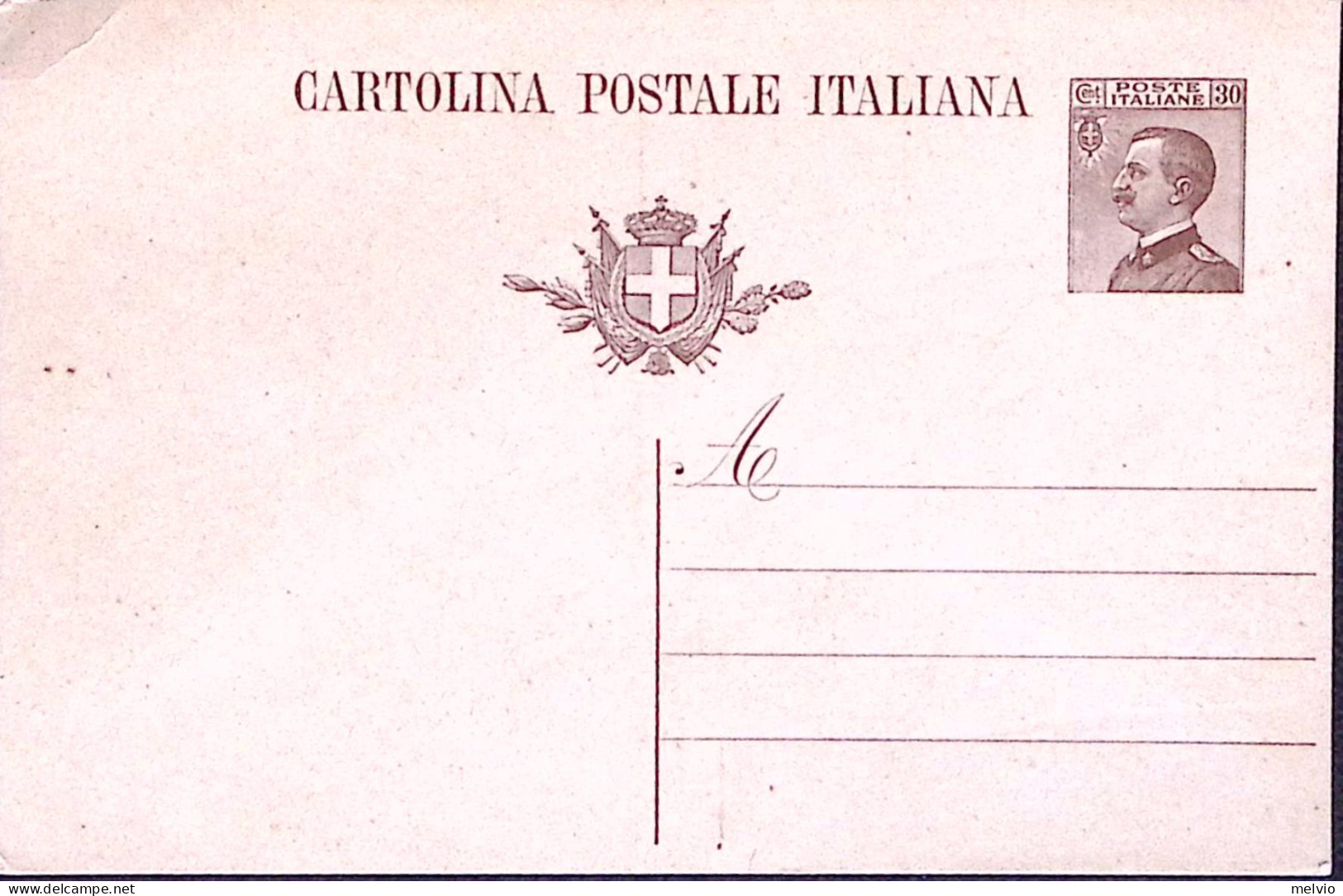 1929-Cartolina Postale Michetti C.30 Nuova - Stamped Stationery