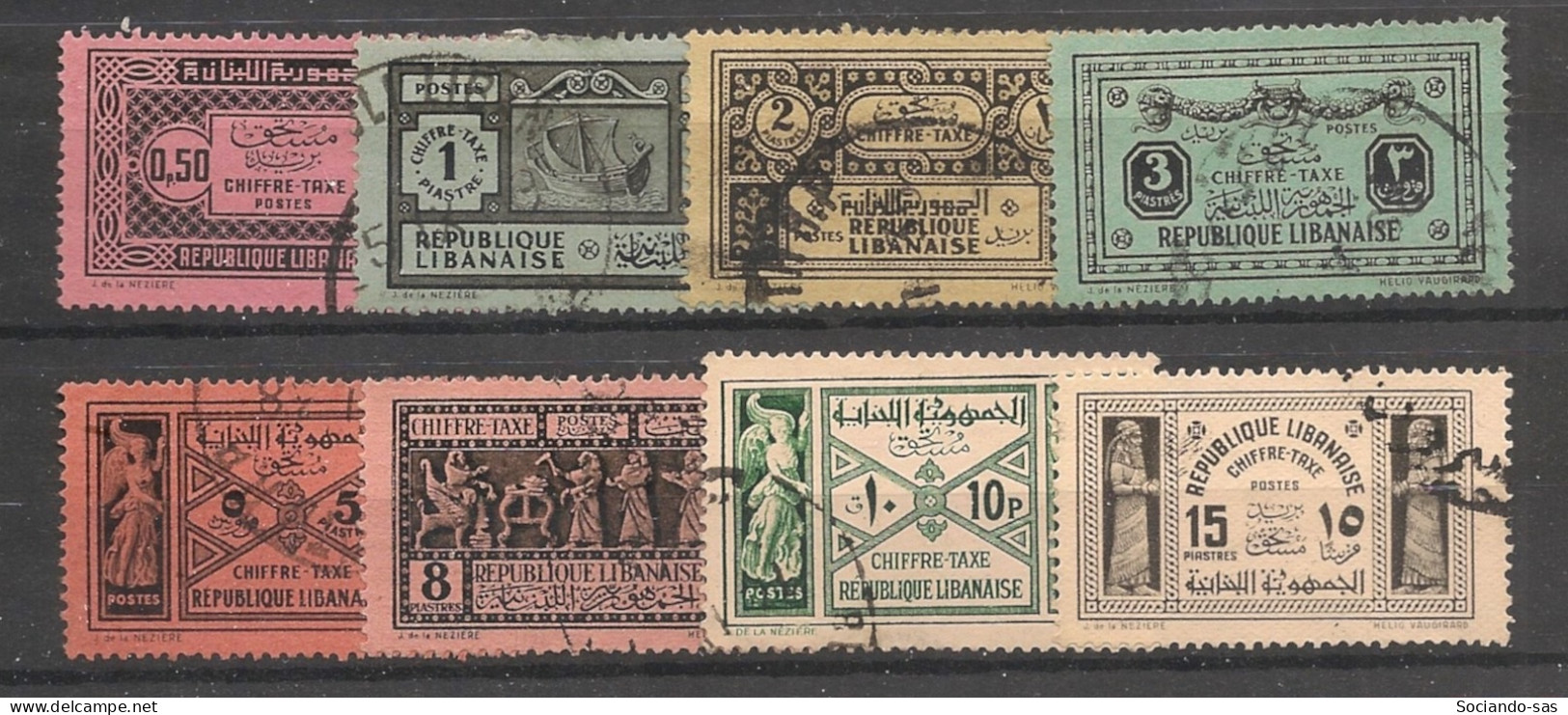 GRAND LIBAN - 1931-40 - Taxe TT N°YT. 29 à 36 - Série Complète - Oblitéré / Used - Oblitérés