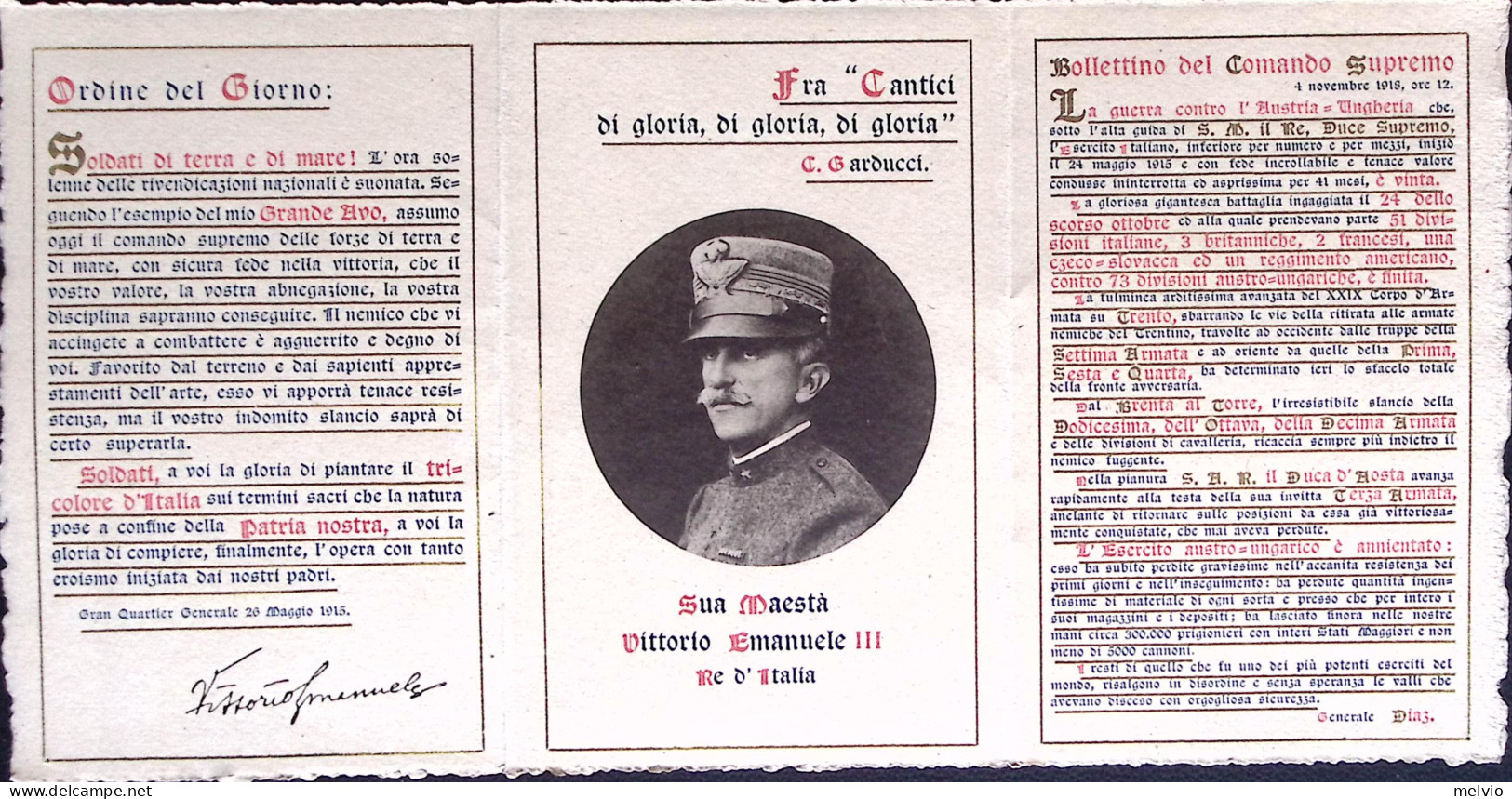 1916circa-DIVISIONE ALPINA Ed Emblema Con 52 Su Cartolina Tripla Con All'interno - Patriotiques