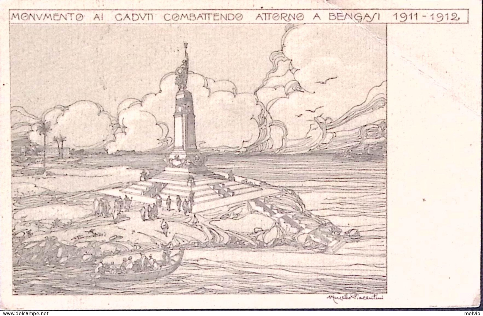 1912-MONUMENTO Ai CADUTI Viaggiata (5,12) Non Affrancata - Patriotiques