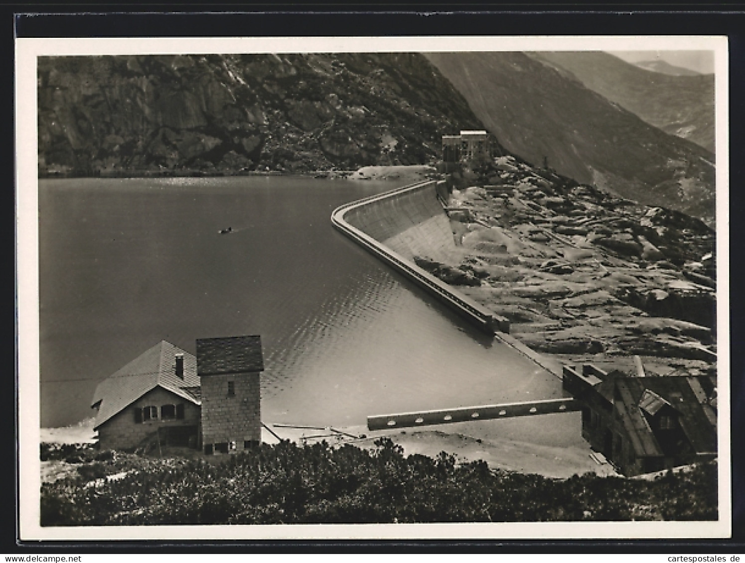 AK Guttannen, Gelmersee Talsperre Aus Der Vogelschau, Kraftwerke Oberhasli AG  - Guttannen