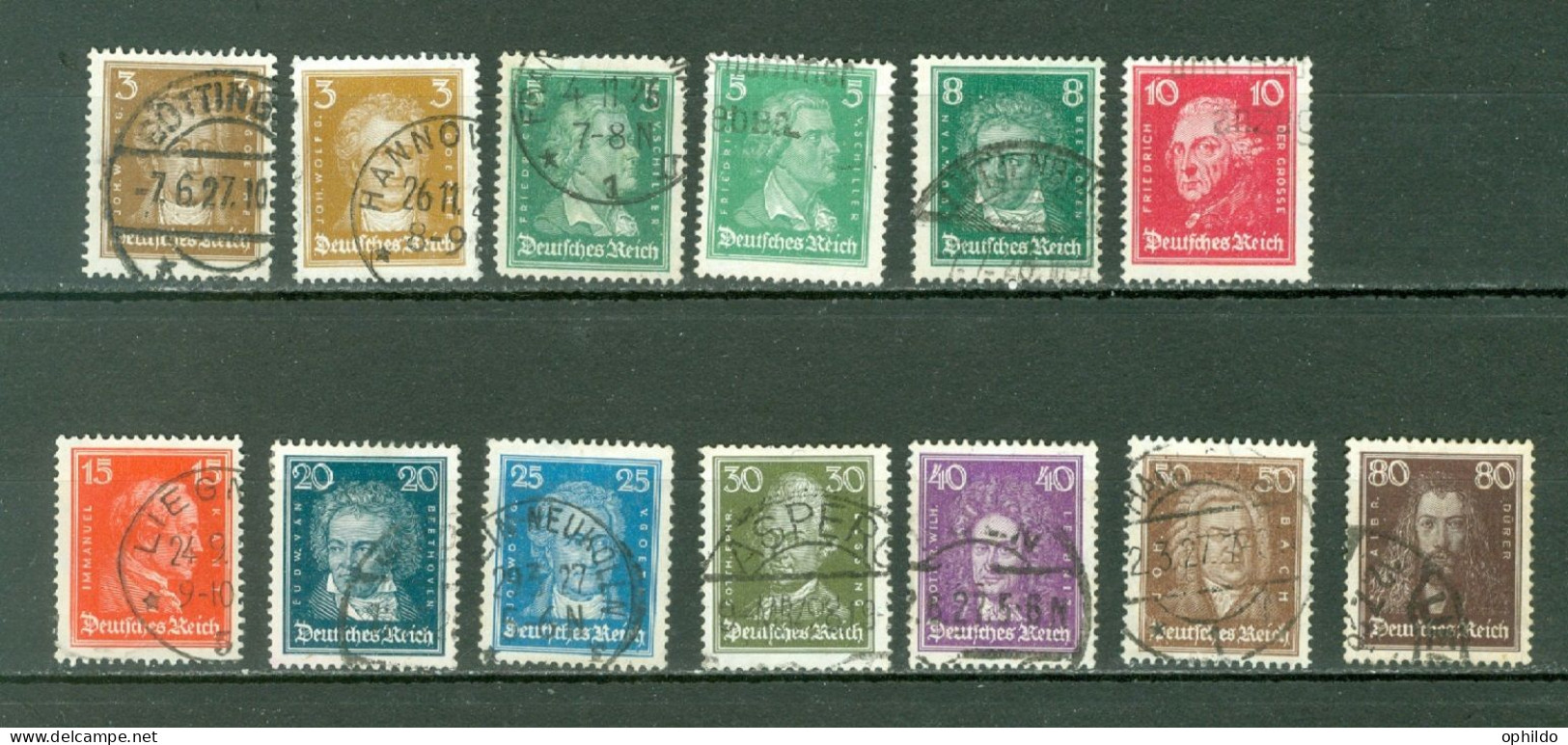 Allemagne Yvert 379/389 Ou Michel 385/397 Ob TB - Used Stamps