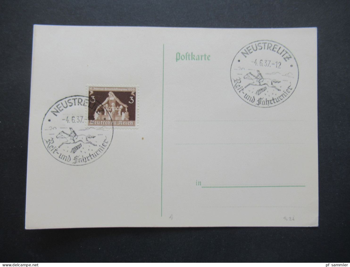 3.Reich 1937 / 1938 blanko PK mit Hindenburg Frankatur insgesamt 50 Stück verschiedene Sonderstempel! Propaganda Stempel