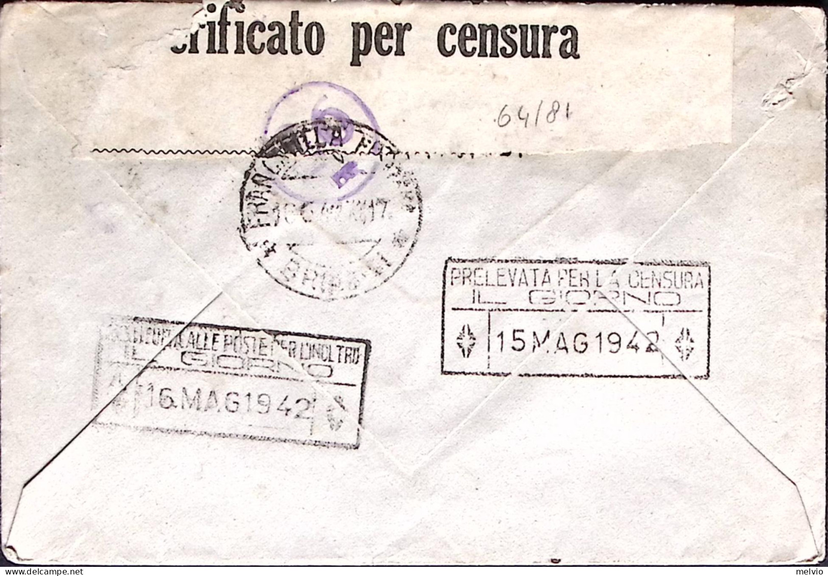1942-Posta Militare /n.121 C.2 (9.5) Su Busta Via Aerea, Affrancata Egeo P.A. St - Ägäis
