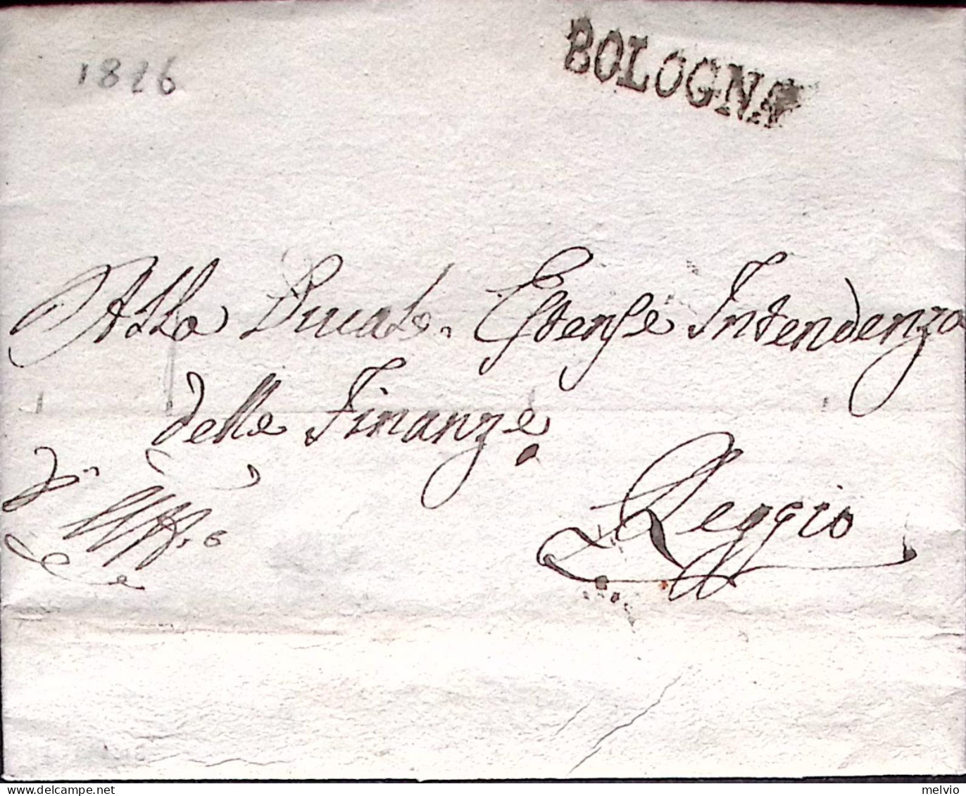 1816-BOLOGNA SI (17.1) Su Lettera Completa Di Testo - 1. ...-1850 Vorphilatelie