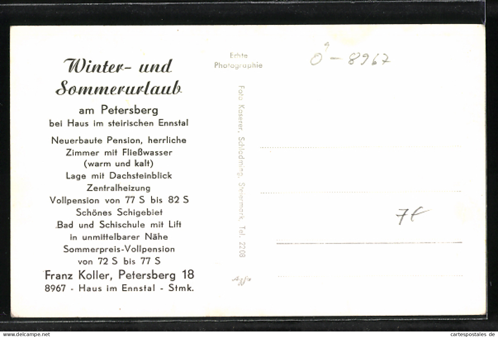 AK Haus Im Ennstal, Petersberg, Pension Koller  - Autres & Non Classés